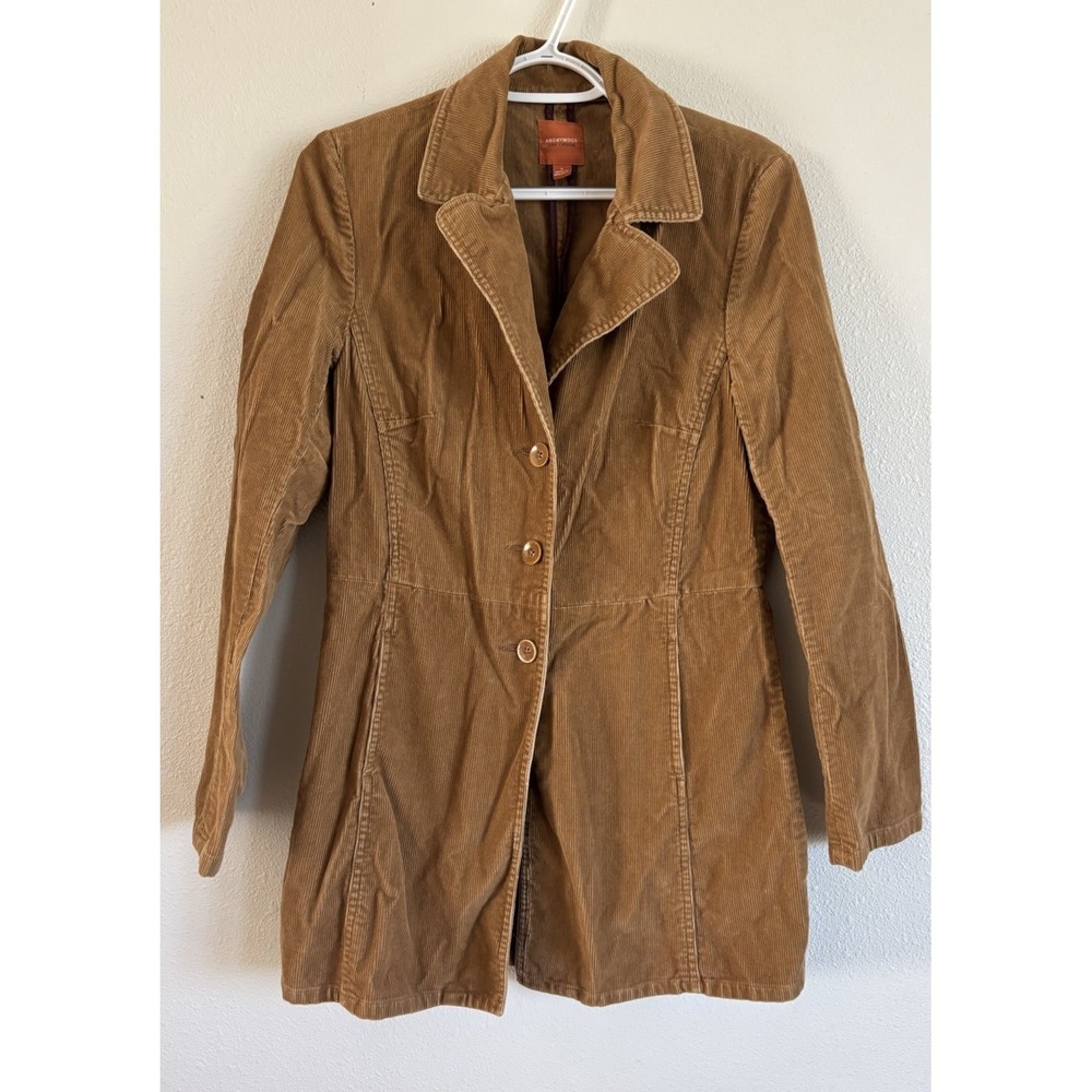 Anonymous John Carlisle Corduroy Blazer Jacket Womens Small Brown Cotton